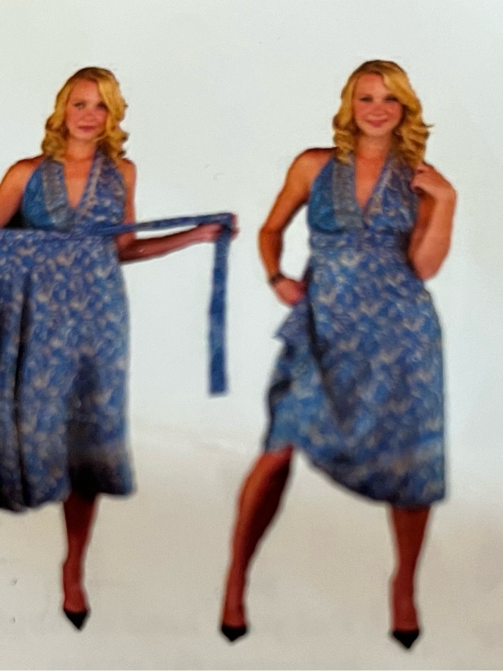 Iris Impressions Blue Floral Skirt/Dress - O /S
